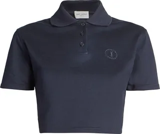 Logo-Embroidered Cropped Polo