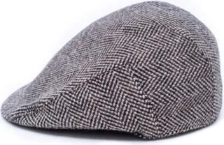 Anthony Peto - Fitted Cap Wool Brown Herringbone