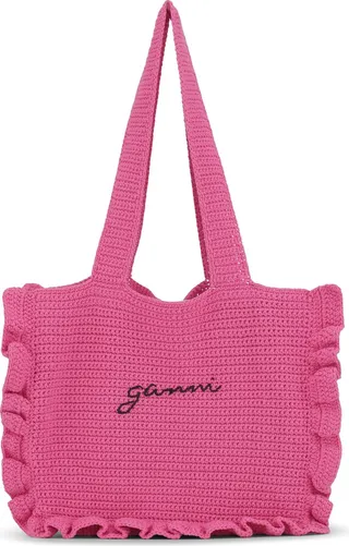 Organic Cotton Crochet Frill Tote Bag