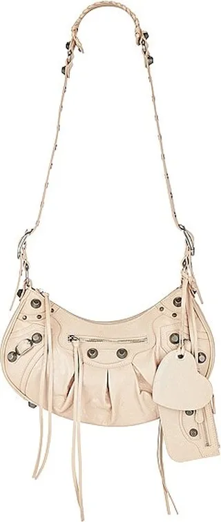 Balenciaga Small Le Cagole Shoulder Bag in Beige