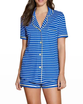 Printed Short-Sleeve Pajama Set