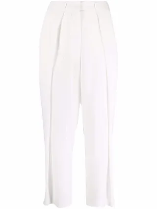 Pleated High-Waisted Trousers