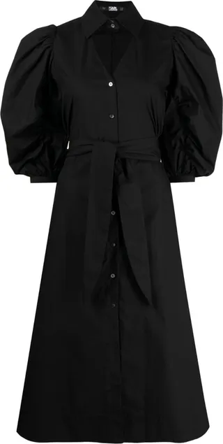 Belted Midi Shirt Dress