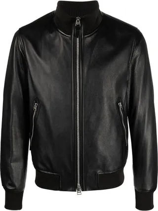 Leather Bomber Jacket