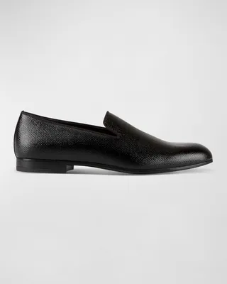 Men's Textured Formal Smoking Slippers