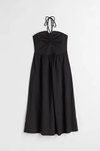 Crinkled Halterneck Dress
