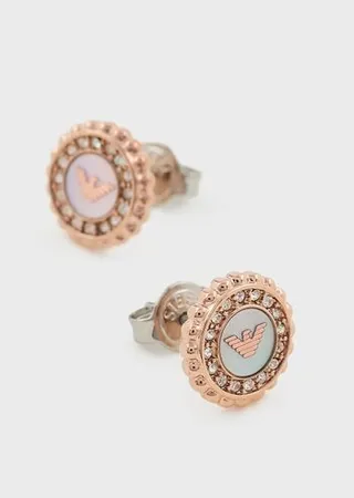 Rose Gold-Tone Stainless Steel Stud Earrings