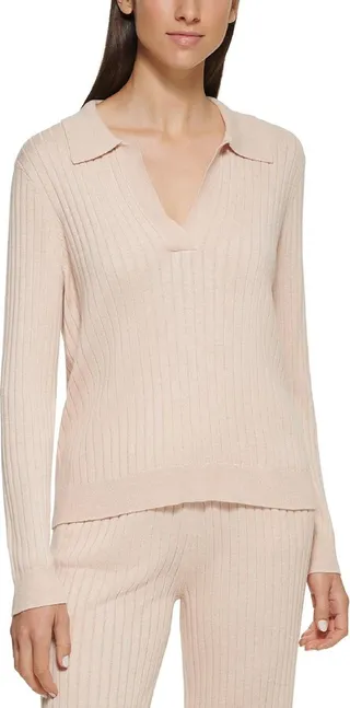 Womens Wool Blend V-Neck Pullover Sweater