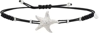 18k White Gold Diamond Star Pull-Cord Bracelet