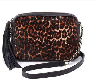 Renny Small Crossbody in Leopard Calf