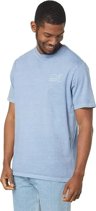 Vineyard Vines Garment Dyed Vintage Whale Short Sleeve Tee (Summer Evening) Men's Clothing