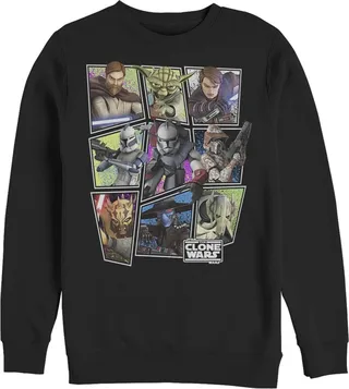 Men's Star Wars: The Clone Wars Square Group Photos Sweatshirt - Black - 2X Large