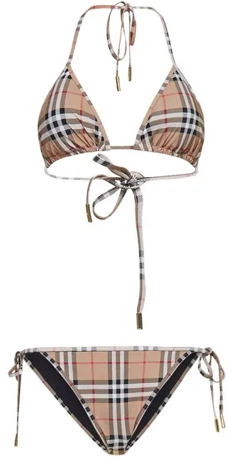 Burberry Vintage Check Two-Piece Bikini Set
