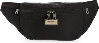 Logo Plaque Nylon Belt Bag