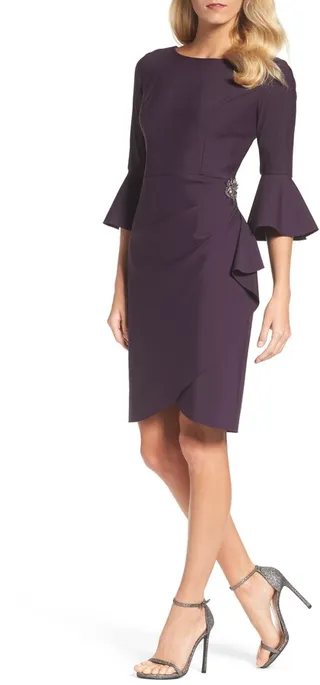 Bell Sleeve Sheath Dress