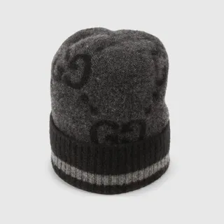 GG knit cashmere hat