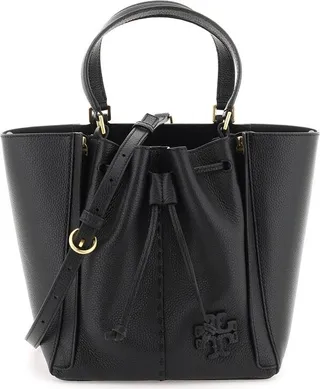 Tory Burch Logo Patch Drawstring Tote Bag