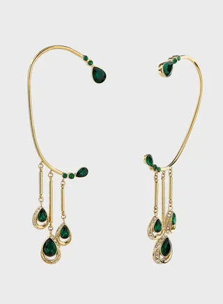 Drop Triple Stud Earrings