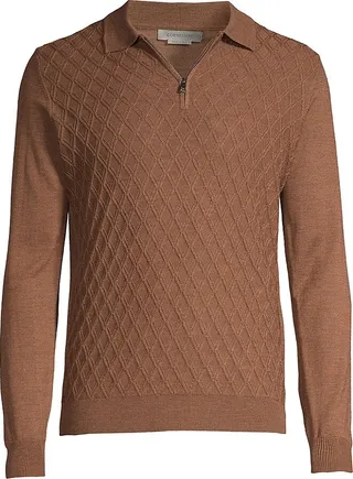 Diamond Knit Wool Sweater