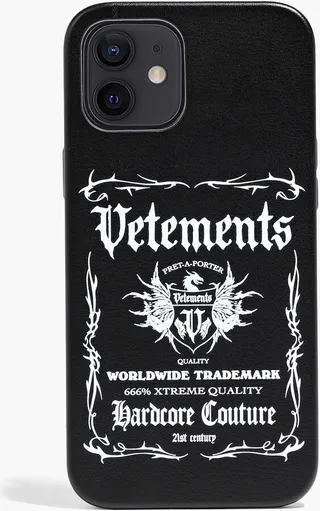 Printed leather iPhone 12 Pro Max case