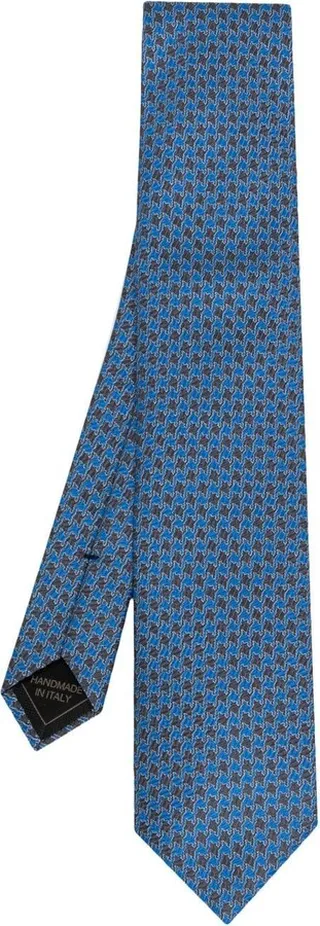 Houndstooth Print Tie