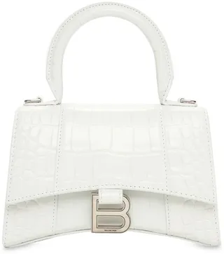 Xs Hourglass Croc Embossed Leather Bag