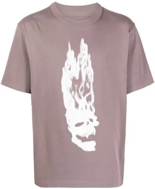 flaming skull T-shirt