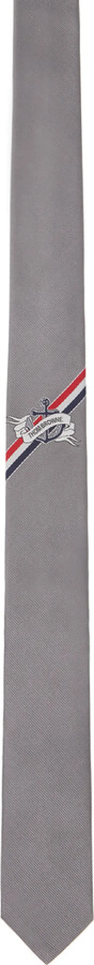 Thom Browne Gray Anchor Tie
