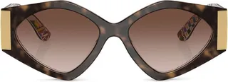 Tortoiseshell Round-Frame Sunglasses