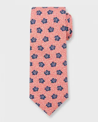 Men's Floral-Print Silk Tie