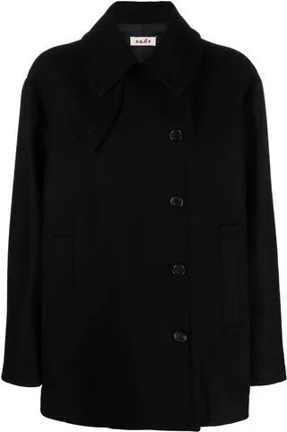 Off-Centre Buttoned-Up Coat