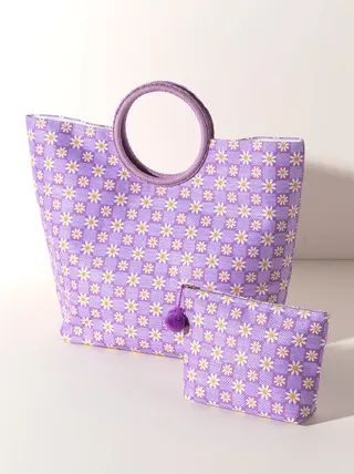 Shiraleah Daisy Tote - Purple