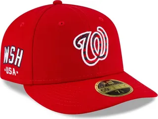 Men's Red Washington Nationals 4th of July On-Field Low Profile 59FIFTY Fitted Hat