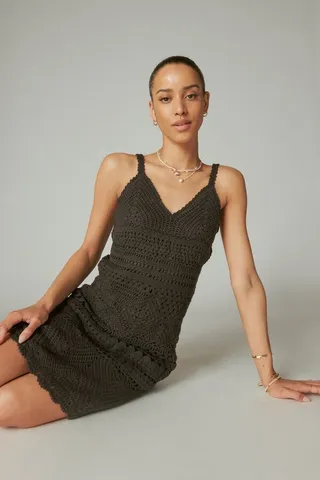 Diamond Crochet Mini Dress