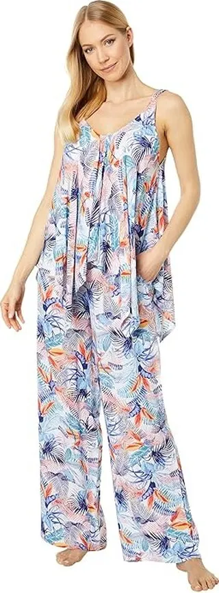 Tommy Bahama Tank Crop PJ Set (Tropical) Women's Pajama Sets