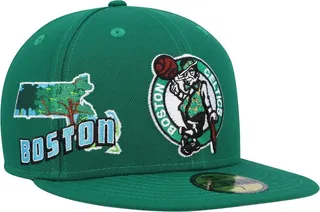 Men's New Era Kelly Green Boston Celtics Stateview 59Fifty Fitted Hat