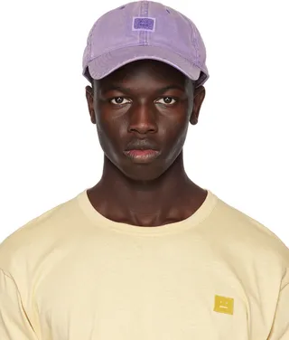 Acne Studios Purple Logo Patch Cap