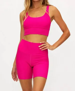 Bike Short in Bright Fuchsia