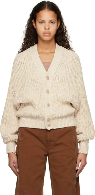 LEMAIRE Off-White Chunky Cardigan