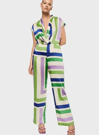 Printed Wide Leg Jumpsuit