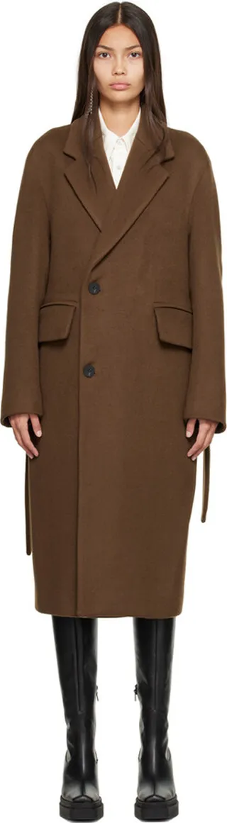 Wooyoungmi Brown Single-Breasted Coat
