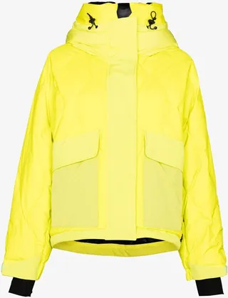 Yellow Alpine Hooded Puffer Jacket