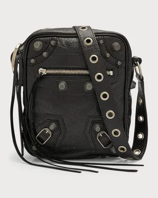 Men's Le Cagole Leather Crossbody Bag