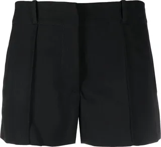 Pleat-Detail Mini Shorts