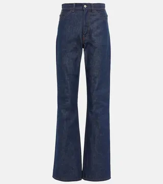 High-rise bootcut jeans