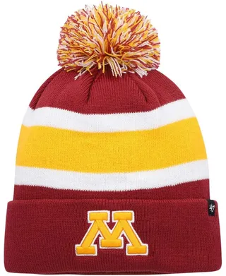 Men's Maroon Minnesota Golden Gophers Team Breakaway Cuffed Knit Hat with Pom