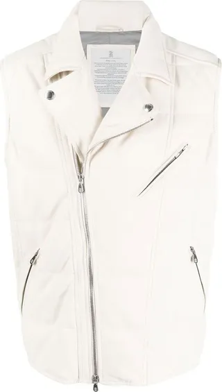 Padded Leather Vest