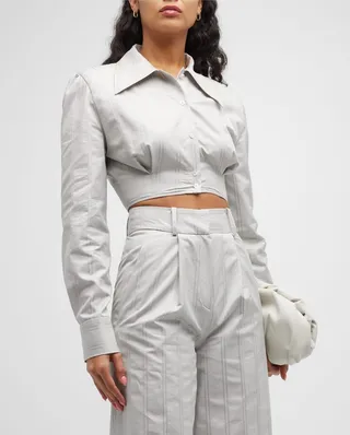 Darted Crop Shirt