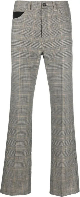 Prince of Wales straight leg trousers