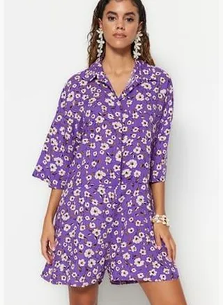 Floral Patterned Woven Jumpsuit TBESS21TU0219